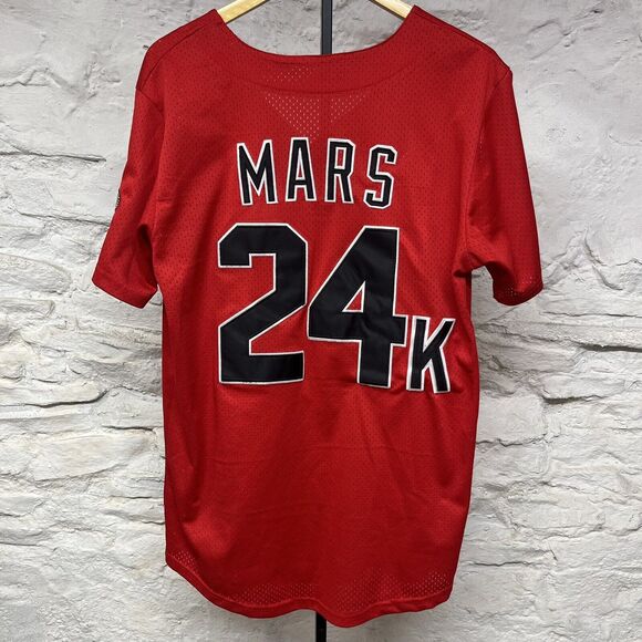 Bruno Mars Shirts Bruno Mars 24k Hooligans Red Baseball Jersey